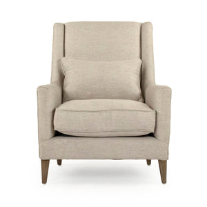 Wingback Chair Natural Beech / Oatmeal Cotton F448 E993-R C131 Zentique