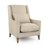 Wingback Chair Natural Beech / Oatmeal Cotton F448 E993-R C131 Zentique