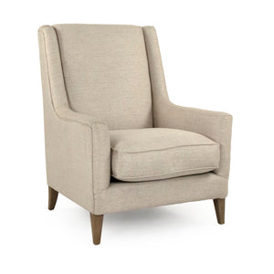 Wingback Chair Natural Beech / Oatmeal Cotton F448 E993-R C131 Zentique