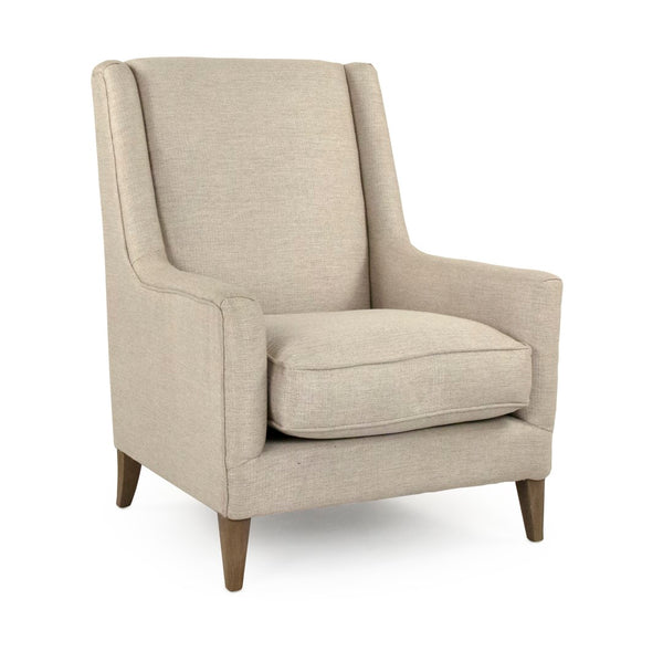 Wingback Chair Natural Beech / Oatmeal Cotton F448 E993-R C131 Zentique