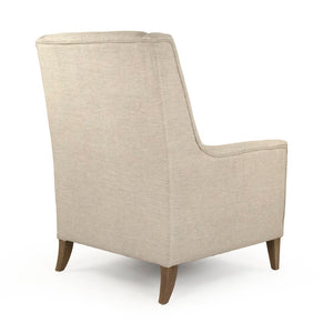 Wingback Chair Natural Beech / Oatmeal Cotton F448 E993-R C131 Zentique