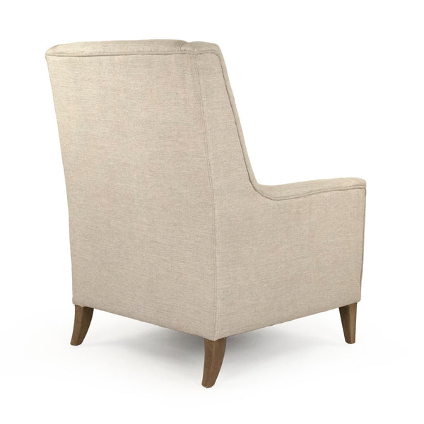 Wingback Chair Natural Beech / Oatmeal Cotton F448 E993-R C131 Zentique