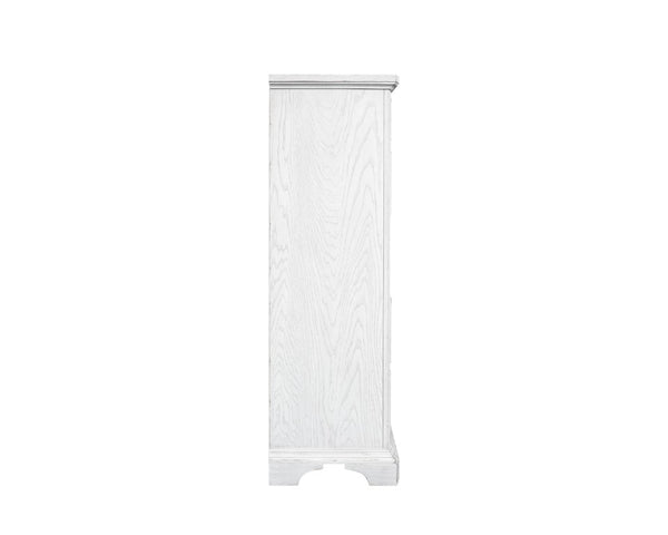 Alpine Furniture Clara Chest Of Drawers With Cedar & Felt-Lined Storage, Dovetail Construction, Smooth Finish White Mist F7653-11