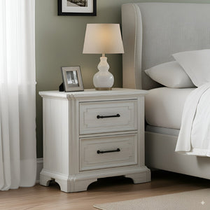 Alpine Furniture Clara Nightstand With Sherwin Williams Finish, Dovetail Drawers, Felt & Cedar Liners, Durable Elegance F7653-12