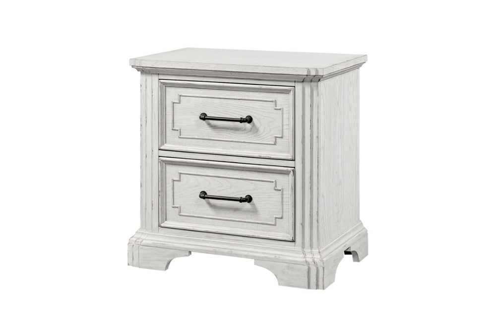 Alpine Furniture Clara Nightstand With Sherwin Williams Finish, Dovetail Drawers, Felt & Cedar Liners, Durable Elegance F7653-12