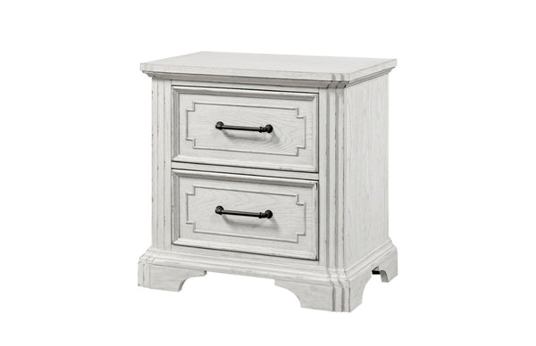 Alpine Furniture Clara Nightstand With Sherwin Williams Finish, Dovetail Drawers, Felt & Cedar Liners, Durable Elegance F7653-12