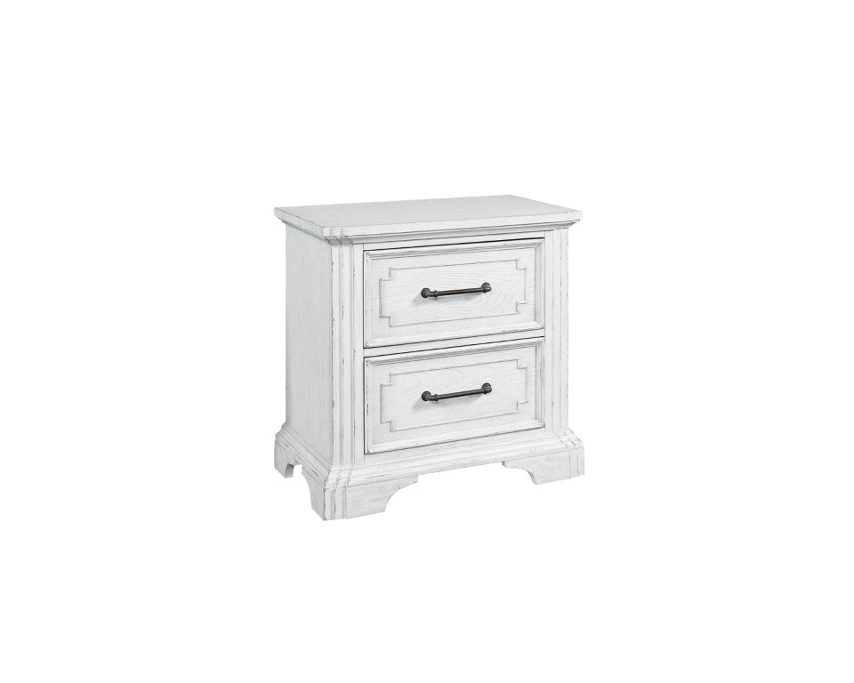 Alpine Furniture Clara Nightstand With Sherwin Williams Finish, Dovetail Drawers, Felt & Cedar Liners, Durable Elegance F7653-12