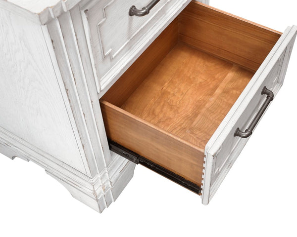 Alpine Furniture Clara Nightstand With Sherwin Williams Finish, Dovetail Drawers, Felt & Cedar Liners, Durable Elegance F7653-12