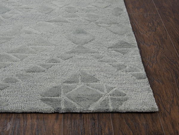 Rizzy Fifth Avenue FA114B Hand Tufted Casual/Tone on tone Wool Rug Gray 9' x 12'