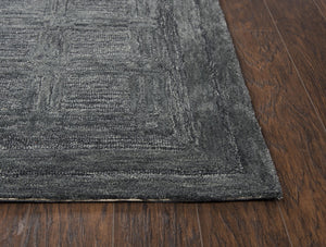 Rizzy Fifth Avenue FA136B Hand Tufted Casual/Tone on tone Wool Rug Dark Gray 9' x 12'