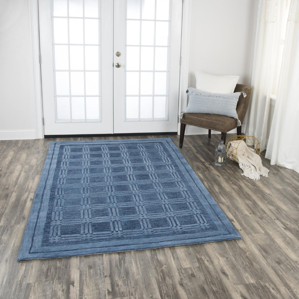 Rizzy Fifth Avenue FA140B Hand Tufted Casual/Tone on tone Wool Rug Blue 9' x 12'