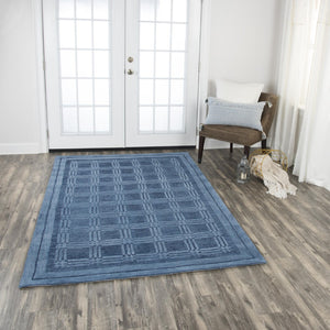 Rizzy Fifth Avenue FA140B Hand Tufted Casual/Tone on tone Wool Rug Blue 9' x 12'