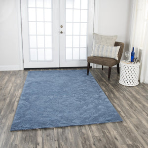 Rizzy Fifth Avenue FA168B Hand Tufted Casual/Tone on tone Wool Rug Blue 9' x 12'