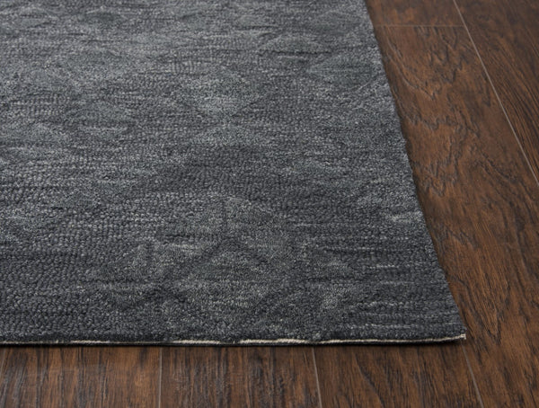 Rizzy Fifth Avenue FA170B Hand Tufted Casual/Tone on tone Wool Rug Dark Gray 9' x 12'