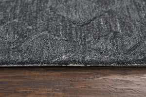 Rizzy Fifth Avenue FA170B Hand Tufted Casual/Tone on tone Wool Rug Dark Gray 9' x 12'