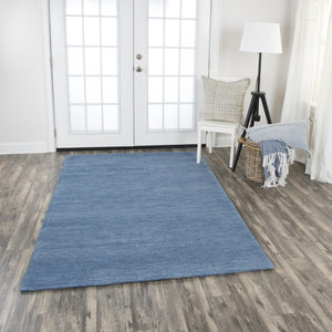 Rizzy Fifth Avenue FA173B Hand Tufted Casual/Tone on tone Wool Rug Blue 9' x 12'