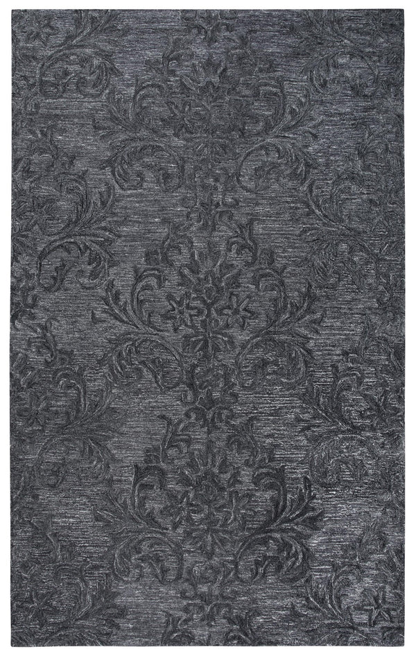 Rizzy Fifth Avenue FA177B Hand Tufted Casual/Tone on tone Wool Rug Dark Gray 9' x 12'