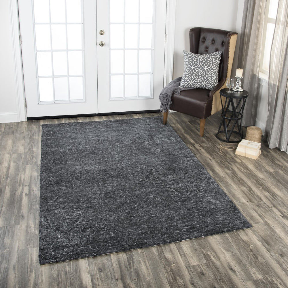 Rizzy Fifth Avenue FA177B Hand Tufted Casual/Tone on tone Wool Rug Dark Gray 9' x 12'