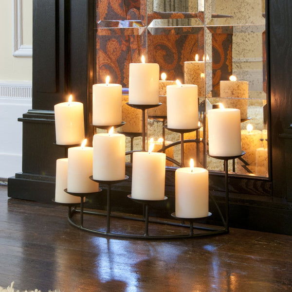 Safavieh Redway Metal Candelabra Holds Ten Candles For Elegant Mantel Or Shelf Display FA2110