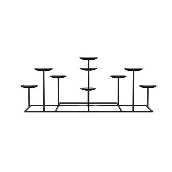 Safavieh Brindmon Nine Arm Iron Candelabra Tiered Sculptural Centerpiece For Mantel Or Table FA2115