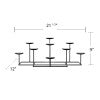 Safavieh Brindmon Nine Arm Iron Candelabra Tiered Sculptural Centerpiece For Mantel Or Table FA2115