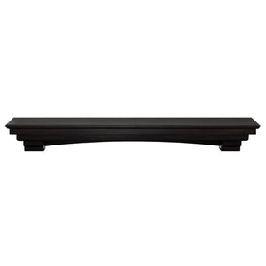 Safavieh Alconbury Crown Molding Floating Mantel Shelf In Smoked Ash For Living Room Display FA3070