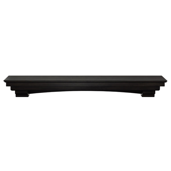 Safavieh Alconbury Crown Molding Floating Mantel Shelf In Smoked Ash For Living Room Display FA3070