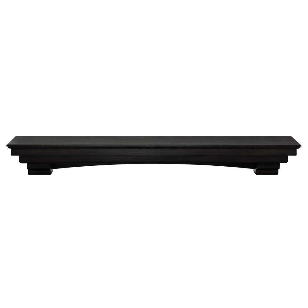 Safavieh Alconbury Crown Molding Floating Mantel Shelf In Smoked Ash For Living Room Display FA3070