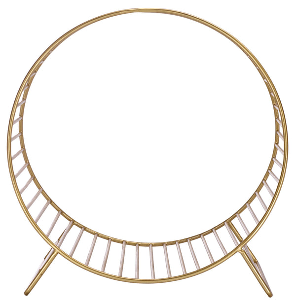 Safavieh Torryann Metal Firewood Holder Open Frame Storage With Warm Brass Tone Fireplace Accent FA410618