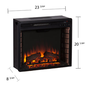 Safavieh 23'' Freestanding Electric Firebox With Led Flames Resin Logs And Remote For Any Room FA5123