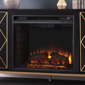 Safavieh 23'' Freestanding Electric Firebox With Led Flames Resin Logs And Remote For Any Room FA5123