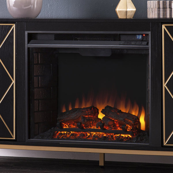 Safavieh 23'' Freestanding Electric Firebox With Led Flames Resin Logs And Remote For Any Room FA5123