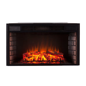Safavieh 33-Inches Widescreen Electric Firebox With Led Flames Remote Heat Control For Indoor Use FA5133