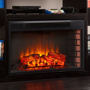 Safavieh 33-Inches Widescreen Electric Firebox With Led Flames Remote Heat Control For Indoor Use FA5133
