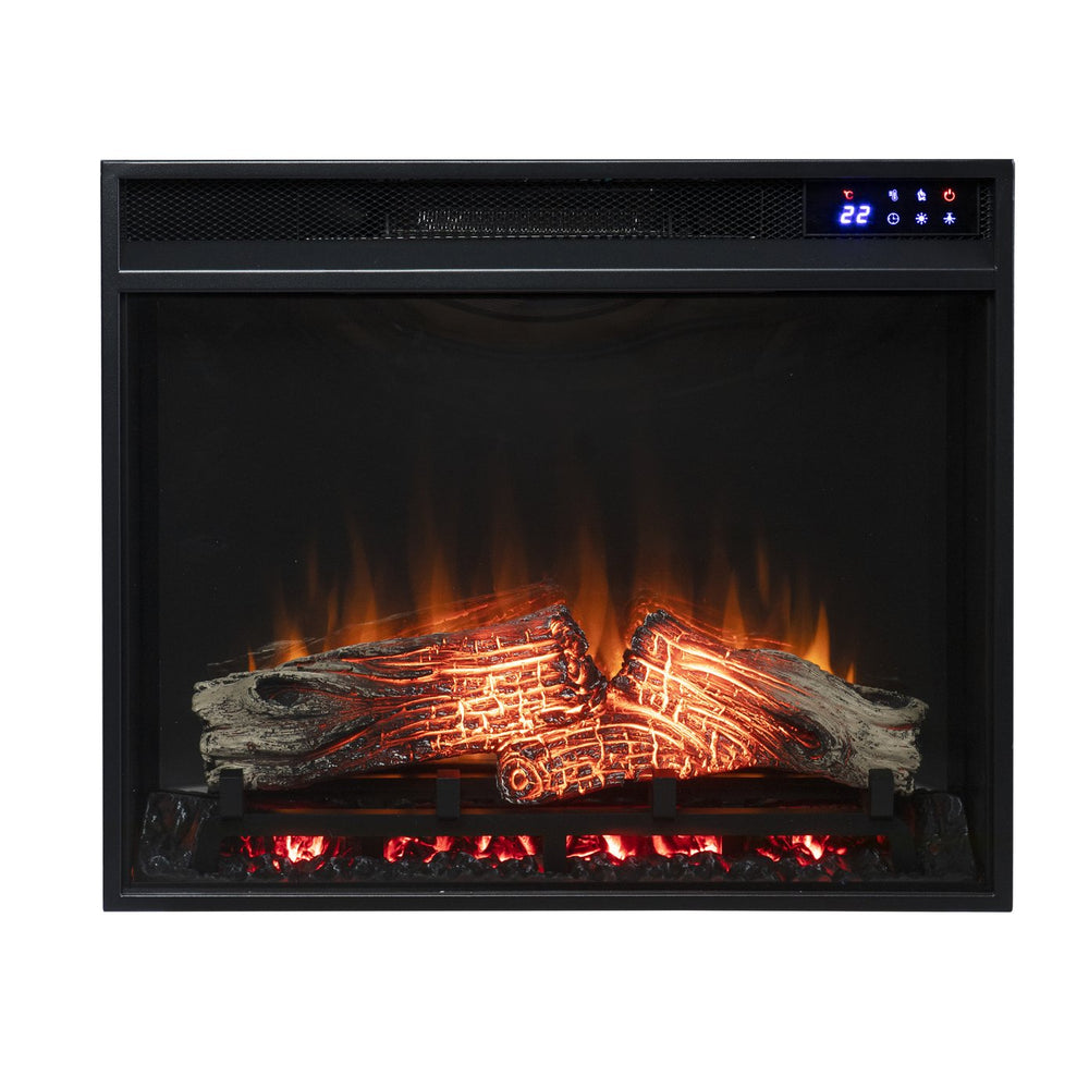 Safavieh 23'' Electric Firebox With Led Flames Resin Logs Touch Panel And Remote For Any Room FA5223
