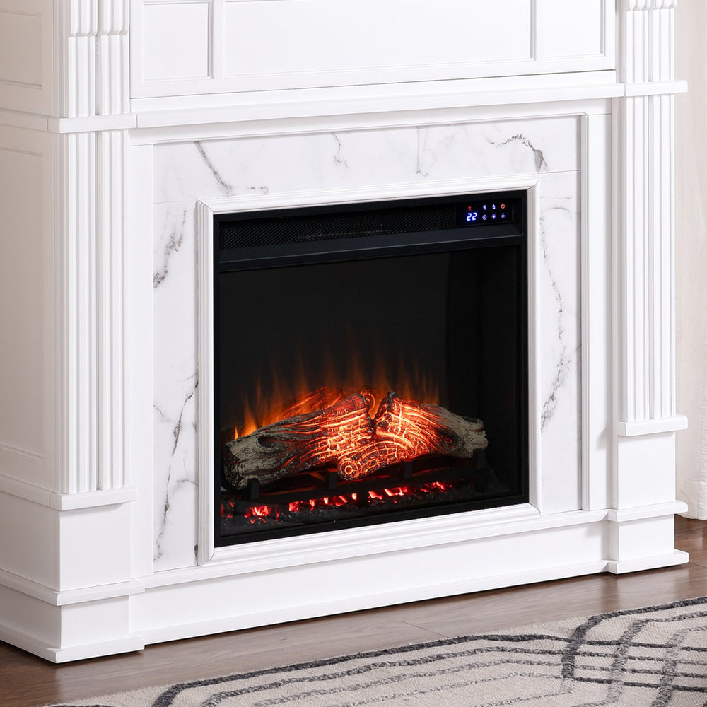 Safavieh 23'' Electric Firebox With Led Flames Resin Logs Touch Panel And Remote For Any Room FA5223