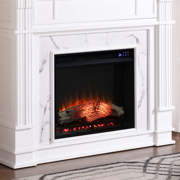 Safavieh 23'' Electric Firebox With Led Flames Resin Logs Touch Panel And Remote For Any Room FA5223