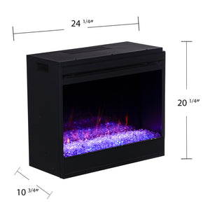 Safavieh 23'' Electric Firebox With Led Color Flames Resin Logs And Remote For Modern Living FA5523