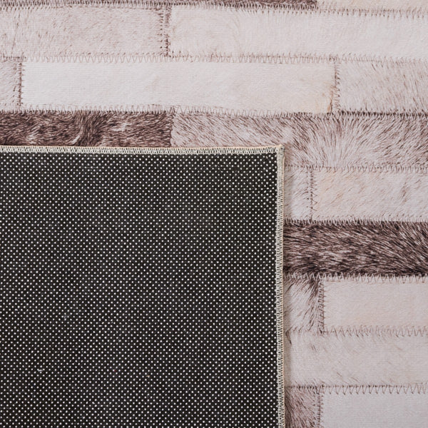 Safavieh Faux Hide 500 M/W S/R Power Loomed  Rug Beige / Brown FAH500B-9