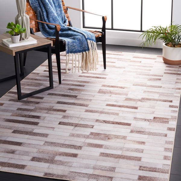 Safavieh Faux Hide 500 M/W S/R Power Loomed  Rug Beige / Brown FAH500B-5