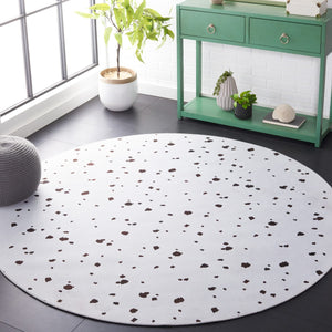 Safavieh Faux Hide 502 M/W S/R Power Loomed  Rug Ivory / Black FAH502A-9