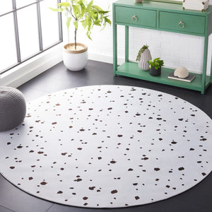 Safavieh Faux Hide 502 M/W S/R Power Loomed  Rug Ivory / Black FAH502A-6R