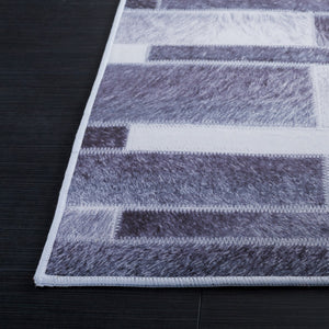 Safavieh Faux Hide 513 M/W S/R Power Loomed  Rug Grey / Ivory FAH513F-9