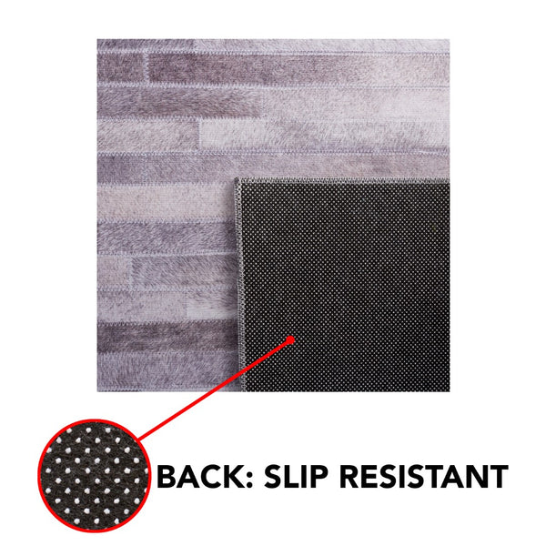 Safavieh Faux Hide 514 M/W S/R Power Loomed  Rug Ivory / Grey FAH514A-5