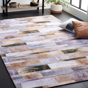 Safavieh Faux Hide 515 M/W S/R Power Loomed  Rug Beige / Purple FAH515A-5