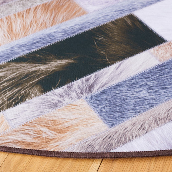 Safavieh Faux Hide 515 M/W S/R Power Loomed  Rug Beige / Purple FAH515A-6R