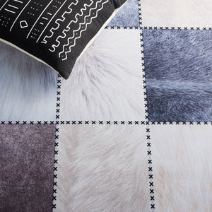 Safavieh Faux Hide 519 M/W S/R Power Loomed  Rug Beige / Grey FAH519B-9