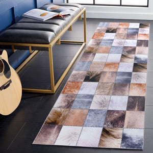 Safavieh Faux Hide 519 M/W S/R Power Loomed  Rug Beige / Brown FAH519C-28