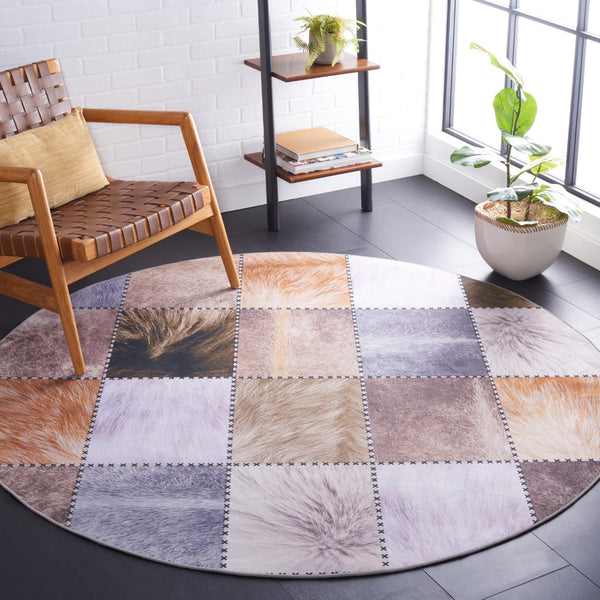 Safavieh Faux Hide 519 M/W S/R Power Loomed  Rug Beige / Brown FAH519C-6R