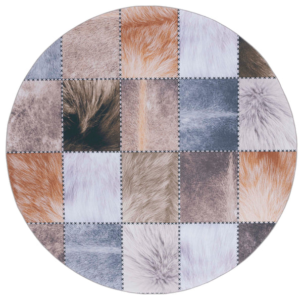 Safavieh Faux Hide 519 M/W S/R Power Loomed  Rug Beige / Brown FAH519C-6R